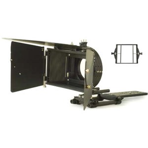  Cavision 5x5" Matte Box with Extra Large Hard Shade, One 5x5" & One Universal Metal Filter Trays, Rods, Film Plate & Rubber Adapter Ring MBR110 