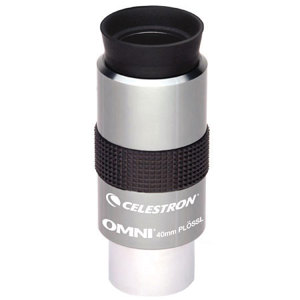  Celestron 40mm Omni Series 1.25" Plossl Eyepiece with 43 Degree Field of View. 