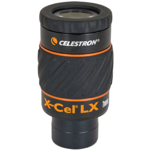  Celestron 7mm X-Cel LX Series 1.25" Eyepiece with 60 Degree Field of View & Long Eye Relief. 