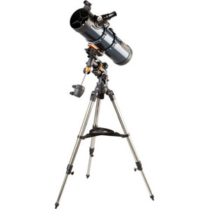  Celestron Astromaster 130mm EQ-MD , 5" Newtonian Reflector Telescope, 650mm f/5 Focal Length with German Equatorial Mount & R.A. Motor Drive 
