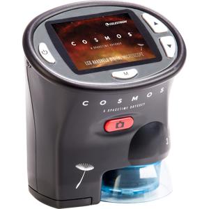  Celestron Cosmos Handheld Digital Microscope, 3MP, 320x240 Resolution, 4x Digital Zoom, 1-3.7x-54x Magnification, 2.4" LCD Display 