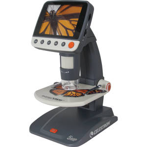  Celestron Infiniview LCD Digital Microscope, 5MP, CMOS Sensor, 10x Magnification, 320x240 Resolution, 4x Digital Zoom, 4:3 Aspect Ratio 