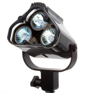  Cool-Lux U-3 The Tri-Light, On-Camera Video Light with 2-35 Watt Floods, 1-35 Watt Spot. 