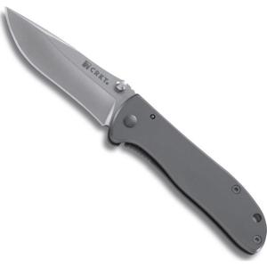  CRKT Drifter Folding Knife with Stainless Handle, Razor-Sharp Edge, Gray Scales 