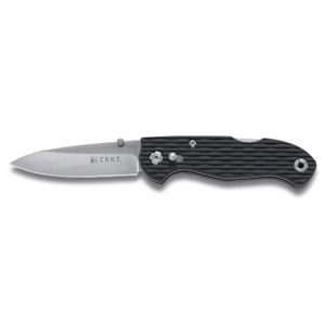  CRKT Lake 111 Z 2 Folding Knife, 2.5" Razor-Sharp Plain Edge Blade, L.B.S. Safety 