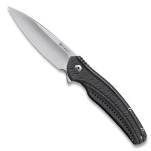  CRKT Onion Ripple 2 2.78" Plain Blade Pocket Folding Knife, Stainless Steel, Gray Handle, IKBS Pivot System 