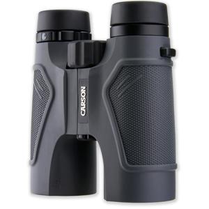  Carson 10x42mm 3D Series Water Proof Roof Prism Binocular with 6.0 Degree Angle of View, Gray, USA 