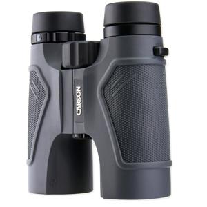  Carson 8x42mm 3D Series Water Proof Roof Prism Binocular with 6.3 Degree Angle of View, Gray, USA 