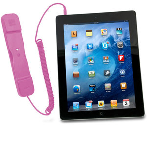 CTA Digital Radiation Safe Telephone Handset for iPad & iPhone, Pink: Picture 1 regular