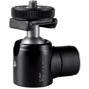  Cullmann CB 2.7 Mini Ball Head, Adapter with 1/4" Camera Screw and Hot Shoe, 2.2 lbs Load Capacity 