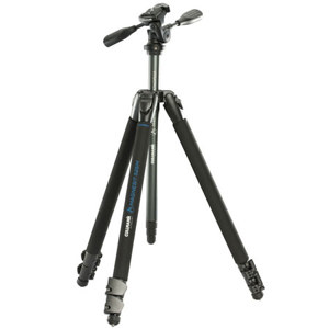  Cullmann Magnesit 525M Aluminum Tripod with with 3-way Head Head and Monopod Center Column Leg Set, Supports: 11 lbs, Max Height 61" 