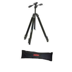  Cullmann Magnesit 522 Aluminum Tripod with 3-Way Quick Release Head - Bundle - with Sunpak Medium Tripod Case (27x5") 