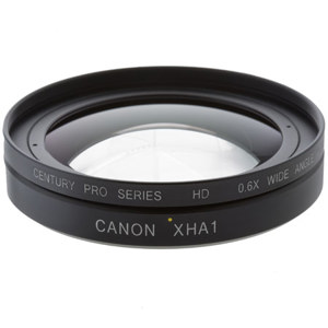  Century Optics 0.6x Wide Angle Auxiliary Lens for Canon XHA1/XHG1 AND XL-H1 HD Camcorders & Canon's 3x Wide Zoom Lens 