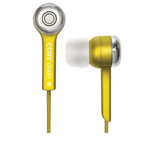 Coby Jammerz MP3 Super Bass Stereo Earphone, Yellow: Picture 1 regular