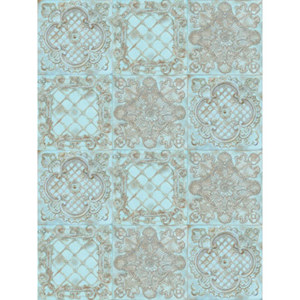 Denny Manufacturing 10x20' Euromix Pale Blue Tile Freedom Cloth Backdrop CPM6656