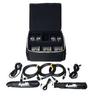  Dynalite MK4-2302 Kit with MP400 400W/s RoadMax Power Pack, Three MH2065v Flash Head and Two Umbrellas 