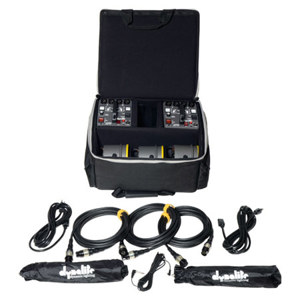  Dynalite MK8-2302 Kit with 2 800W/s RoadMax Power Pack, 3 MH2065v RoadMax Flash Head,  Kit Case 