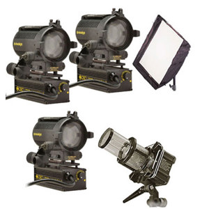 Dedolight S3BU Basic Hustler 4-Light Kit S3BU