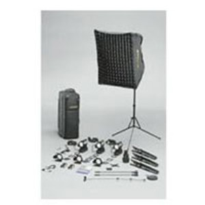  Dedolight S3MU Master Hustler 4-Light Kit with 150W Spotlight, Soft Light Head (120-230V) and Dedoflex 16x22" Silver Softbox 