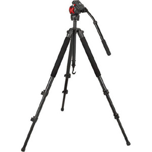  Dracast DVT-17A 3-Section Aluminum Video Tripod with Fluid Head, 11lbs Capacity, 65.4" Maximum Height 