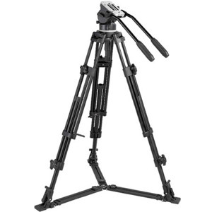  Dracast DVT-Pro-3 3-Section Aluminum Video Tripod with Fluid Head for EI-9911 Dolly, 22lbs Capacity, 66.7" Maximum Height 