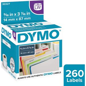 Dymo 30327 9/16x3-7/16in Self-Stick File Tab Labels: Picture 1 regular