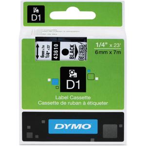 Dymo 43610 1/4 inch 23 feet Black on Clear Tape: Picture 1 regular