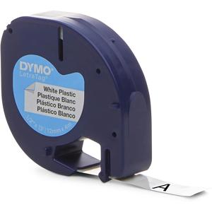 Dymo 91331 1/2in x 13ft LetraTag Plastic Labels, White: Picture 1 regular