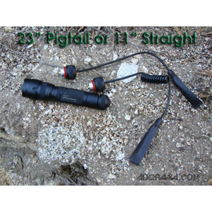  ExtremeBeam 23" Pigtail Wire Gun Switch and Cap for the XT8 Flashlight 