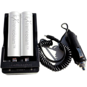  ExtremeBeam Double 18650 Charger with Car Adapter 