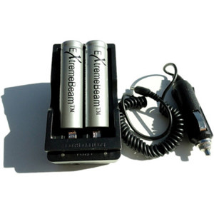  ExtremeBeam Car and Home Battery Charger with 2 Batteries 