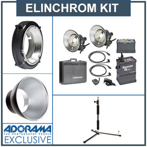 Elinchrom Ranger Quadra RX 2 x S Head Kit EL10290.1 -Bundle- w/Photoflex 34