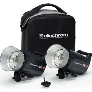  Elinchrom ELC Pro HD 500/500 To Go 2-Light Kit, Includes 2xELC Pro HD 500, 2x16cm 90deg. Umbrella, EL-Skyport Transmitter SPEED, ProTec Bag 