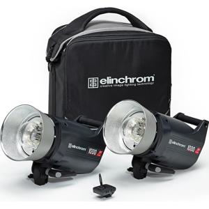  Elinchrom ELC Pro HD 1000/1000 To Go 2-Light Kit, Includes 2x ELC Pro HD 1000, 2x 16cm 90deg. Umbrella, EL-Skyport Transmitter SPEED, ProTec Bag 