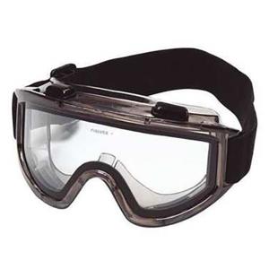  Elvex Visionaire Dual HC PC/Anti-Fog Acetate Lens, Extra Wide Adjustable Fabric Strap, Smoke Frame, Clear 