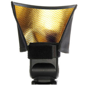 Honlphoto Gold-Silver Reflector / Speed Snoot for Flashes: Picture 1 regular