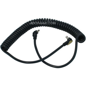  Adorama 15' Coiled Sync Cord, PC Male to PC Female. 
