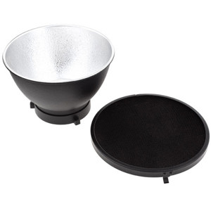  Flashpoint 7" Standard Reflector for Bowens with Grid 10' 