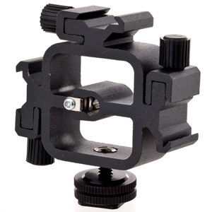 Flashpoint Triple Shoe Mount Bracket -Cast Metal -Umbrella hole 