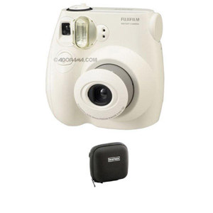 Fujifilm Instax Mini 7S Instant Film Camera Kit, White w/Hard Case: Picture 1 regular