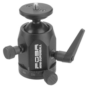  Foba BALMI Mini SuperBall Plus Ballhead with Independent Panning Lock & 3/8"-16 Screw, 15 lbs Load Capacity 