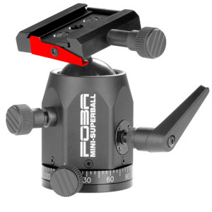  Foba BALMU Mini Superball Plus Ballhead with Quick Release Clamp, Supports 26 lbs. 