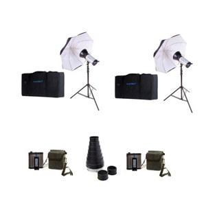 Flashpoint 320M kit with battery,case,stands,snoot,umbl: Picture 1 regular