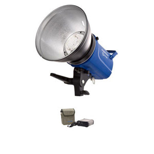  Flashpoint DG400 200 Watt Secondw AC/DC Monolight, Blue with  DG Battery Pack and Charger 