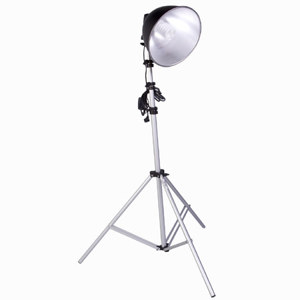  Adorama 10.5" Light Kit With Reflector, 1 - 45W Fluorescent Bulb, 225 Watt Equivelant, and Lightstand. 