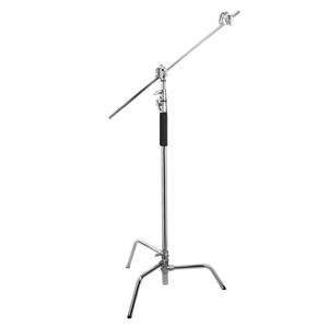  Flashpoint C+ light stand 40" double riser,40" arm, Turtle base, 1 Grip Heads 