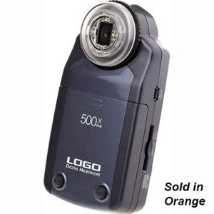  Flashpoint LOGO Microscope Camera with 10-500X magnification, built-in LED ringlight, 2.7" TFT LCD monitor, zoom control, SD card slot, mini-USB jack 