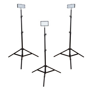  Flashpoint 3 Light Interview LED Kit, Dual color and Dimmable 