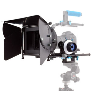  Flashpoint DV DSLR Matte Box Pro Complete Bundle 2 w/Follow Focus Pro II, 15mm Swingaway Arm, Flags & Side Wings, Rubber Donuts, Filter Stage & Tray, Base Plate, Quick Release Plate 