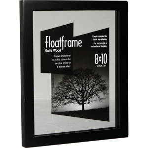 MCS 21119 Float Wood Frame for 5inx7in Photo, Black: Picture 1 regular